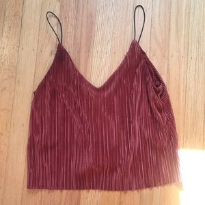 Urban Outfitters baby pleat slip cami